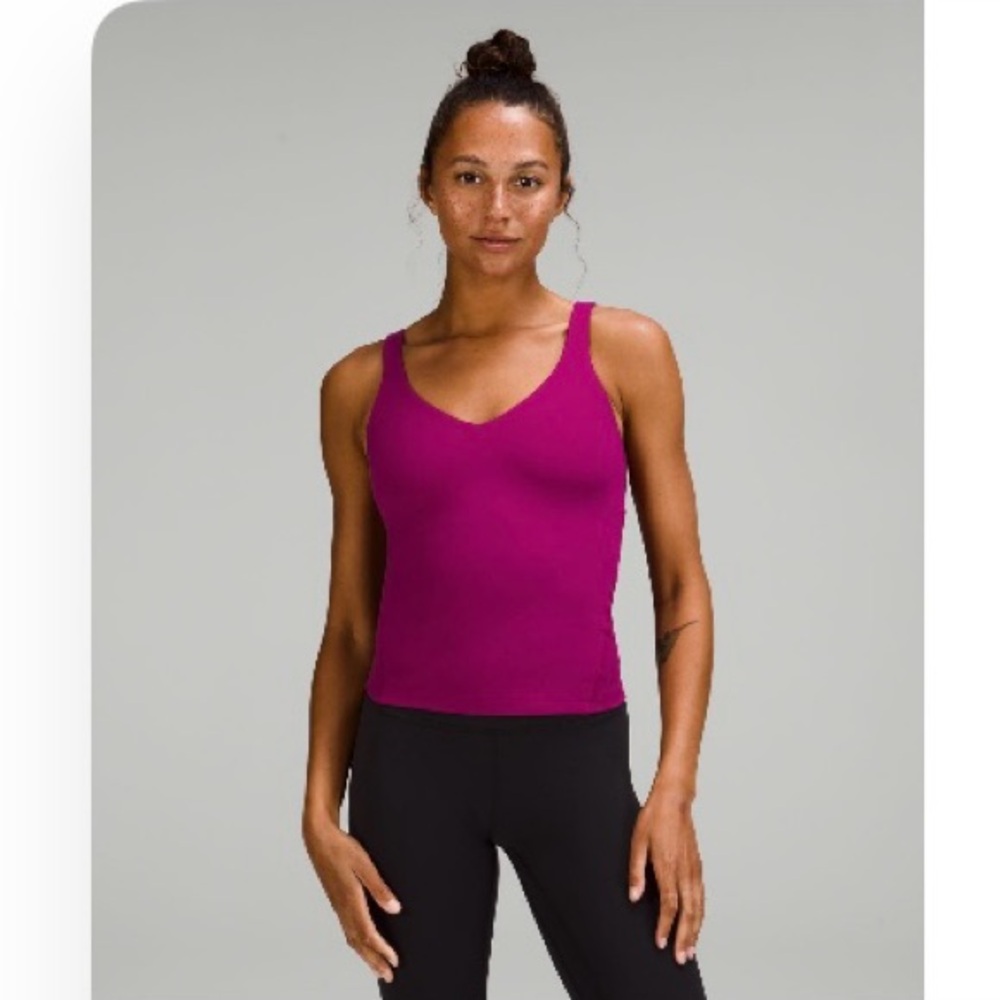 BRAND NEW Lululemon Align Waist-Length Tank Top Size 6 in Magenta Purple